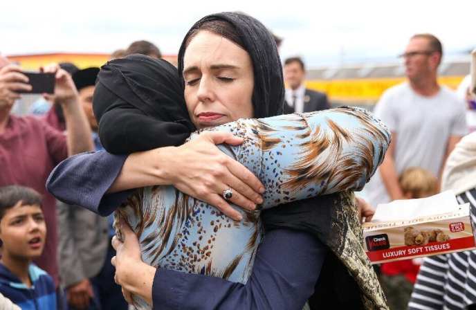Jacinda Ardern after the terror attack